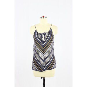 ESCADA SPORT Multi Chevron Striped 100% Silk Knit Tank Top, Size 38/M